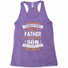 Super Cool Father Of A Freaking Awesome Son Racerback Tank