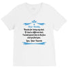 Dear Daddy, Thanks for Being my Dad Baby Boy Letter to Father V-Neck Tee