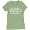did you have a bowl of stupid for breakfast Ladies Fitted T-Shirt