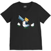mighty hero atop a chicken V-Neck Tee