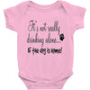 IT'S NOT REALLY DRINKING ALONE Baby Onesie