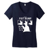 big hero 6 baymax tee fist bump balalala walt disney animation Women's V-Neck T-Shirt