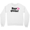 Bun in the Oven with Heart Baby Girl Crewneck Sweatshirt