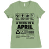 Born In April Ladies Fitted T-Shirt