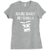men's ask me about my gorilla Ladies Fitted T-Shirt