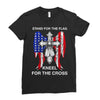 stand for the flag kneel for the cross Ladies Fitted T-Shirt