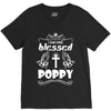 I Am One Blessed Poppy V-Neck Tee