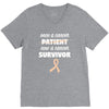 Once a Cancer Patient Now a Cancer Survivor V-Neck Tee