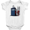 defacing the phonebox hoody Baby Bodysuit