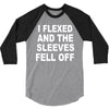 i flexed and the sleeves fell off 3/4 Sleeve Shirt