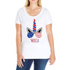 4th of July Ladies Curvy T-Shirt