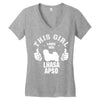 This Girl Loves Her Lhasa Apso Women's V-Neck T-Shirt