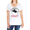 crazy (2) Ladies Curvy T-Shirt
