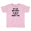 my cat was right Toddler T-shirt