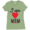 love mom Ladies Fitted T-Shirt