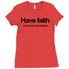 have faith in science and reason t shirt medium funny atheism religion Ladies Fitted T-Shirt