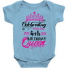 Celebrating With the 4th Birthday Queen Baby Onesie