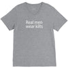 real men wear kilts V-Neck Tee