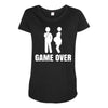 game over Maternity Scoop Neck T-shirt