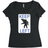 keep left shark Women's Triblend Scoop T-shirt