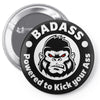 badass bad angry primate 2 Pin-back button
