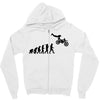 evolution of a biker dirt bike mx motocross t shirt men Zipper Hoodie