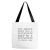 psychopath Tote Bags