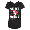 sister shark doo doo doo family matching Maternity Scoop Neck T-shirt