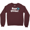 Bun in the Oven with Heart Baby Boy Crewneck Sweatshirt