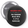 November Girls Pin-back button