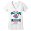 Thyroid Cancer Warrior Women's V-Neck T-Shirt