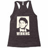 charlie sheen   winning   official Racerback Tank