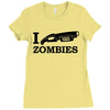 i shotgun zombies funny t shirt dead apocalypse s 3xl Ladies Fitted T-Shirt