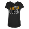educated natural queen1 Maternity Scoop Neck T-shirt