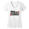 blessed sister with flower Women's V-Neck T-Shirt
