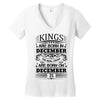 Real Kings Are Born On December 21 Women's V-Neck T-Shirt