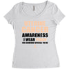 Uterine Cancer Awareness I Wear Peach For Some Special To Me Women's Triblend Scoop T-shirt