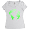Earth Themed Funny Women's Triblend Scoop T-shirt