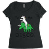 To The Disco (Unicorn Riding Triceratops) Women's Triblend Scoop T-shirt