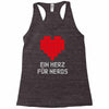 nerd shirt design  herz f&uuml;r nerds computer gaming fun big bang minecr Racerback Tank