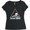 battle ground chicken dinner Women's Triblend Scoop T-shirt