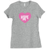 Hope. Breast Cancer Awareness Ladies Fitted T-Shirt