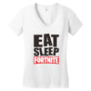 EAT SLEEP FORTNITE Women's V-Neck T-Shirt