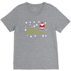 santa peeing merry christmas V-Neck Tee