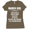 Super March Girl Ladies Fitted T-Shirt