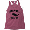 narwhal whale Racerback Tank