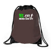 zombie never give up fun Drawstring Bags