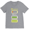 mommy low battery low energy V-Neck Tee