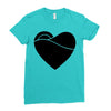 black heart Ladies Fitted T-Shirt