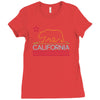 neon sign california Ladies Fitted T-Shirt